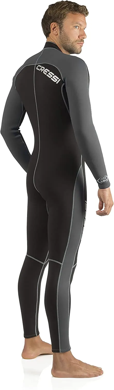 Open Box Cressi 2mm Mens Lido Long Full Front Zip Wetsuit, Size: Large