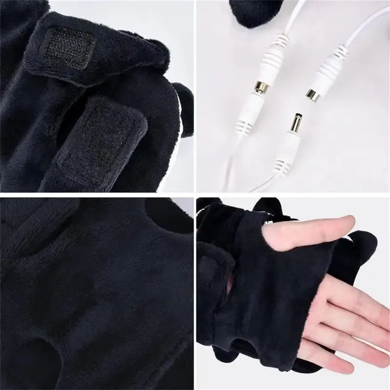 Panda Bread Heated Winter Gloves