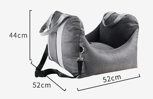 Plush Pet Booster Car Seat in Nude