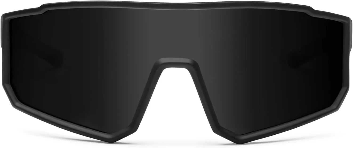 Polarized Sports Sunglasses for Men UV400 Protection Running Mountain Bike Sun Glasses Big Frame Goggles