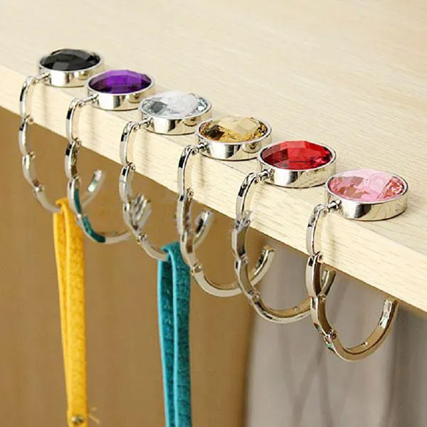 Portable Foldable Handbag Hanger - Lightweight Multifunction Bag Holder Hook