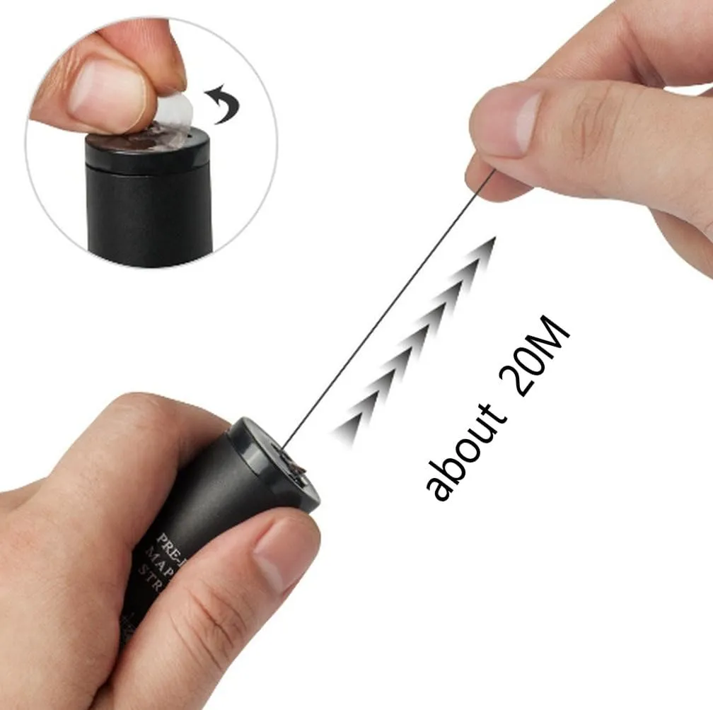 Pre Inked Mapping String, 20M Eyebrow Line, Brow Mapping Thread for Microblading Tattooing and Semi Permanent Makeup (Brown)