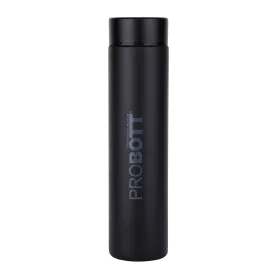 PROBOTT Compact 250ml Thermosteel Vacuum Flask, Stainless Steel Water Bottle - Black