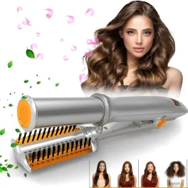 Professional 2 in 1 Straight Curling Iron - Function Hair Straightener - Adjustable Temperature for Short & Long Hair, Fast Heating, Ceramic Curling Tongs, Travel - Friendly - Ideal Hair Styling Tools