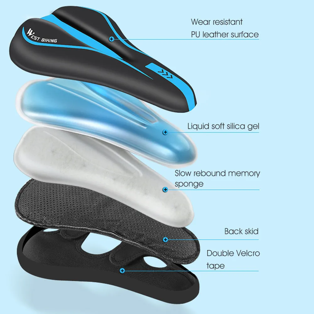 PU Leather Silicone Bicycle Seats Cover