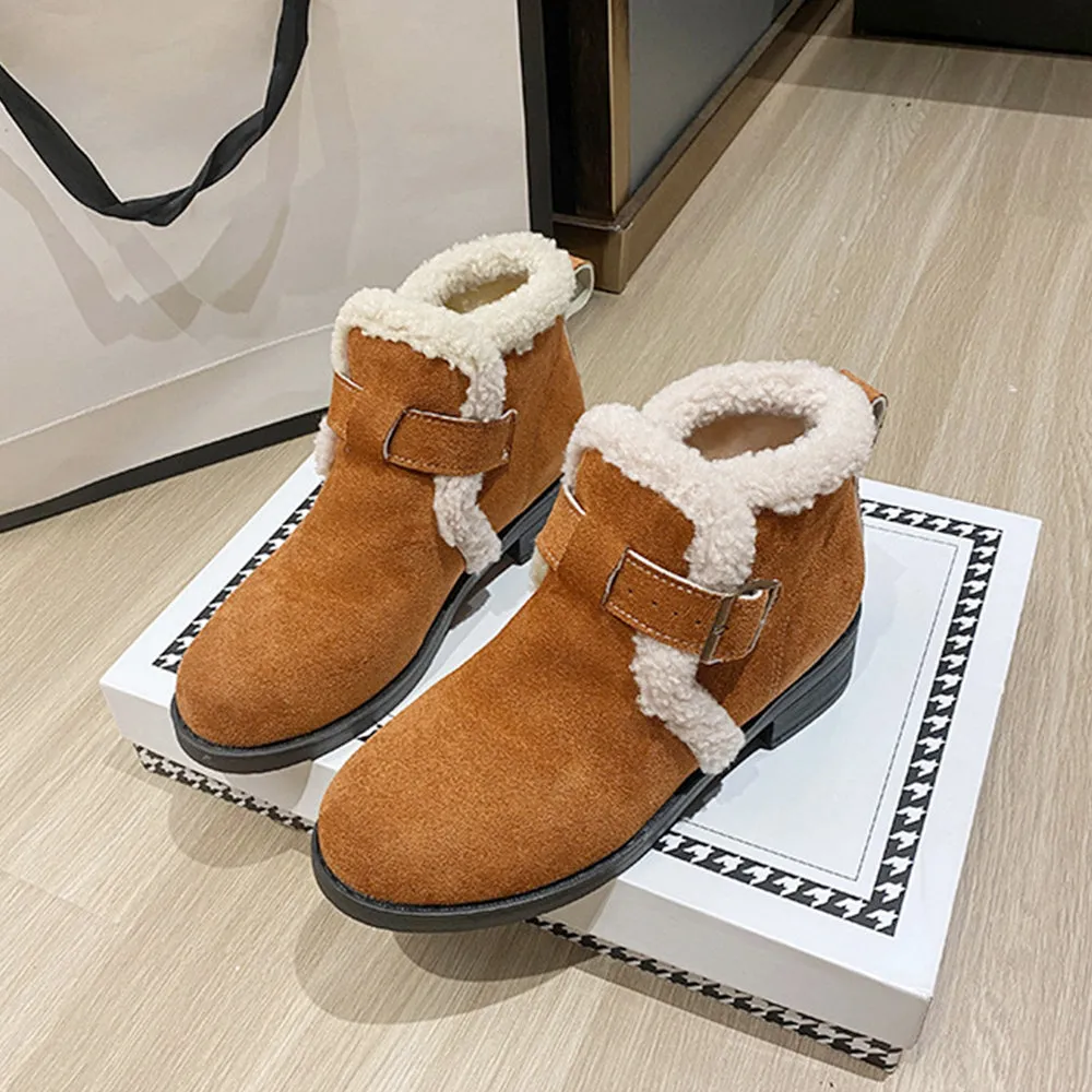 Retro Plus Velvet Winter Women's Anti-Slip Ankle Boots
