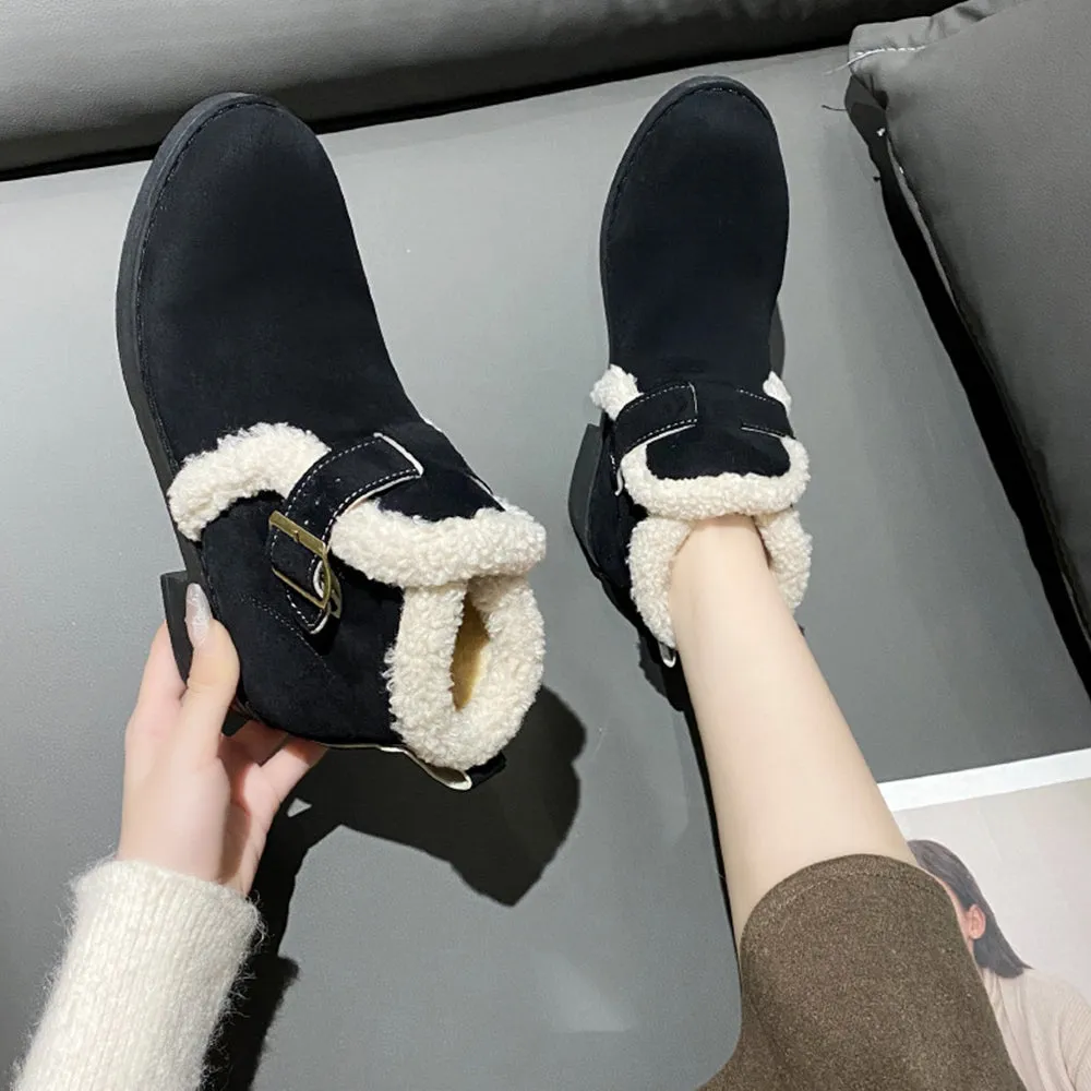 Retro Plus Velvet Winter Women's Anti-Slip Ankle Boots
