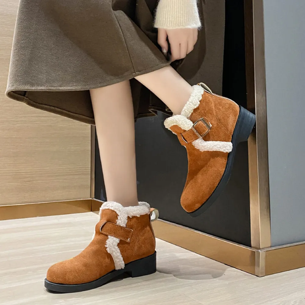 Retro Plus Velvet Winter Women's Anti-Slip Ankle Boots