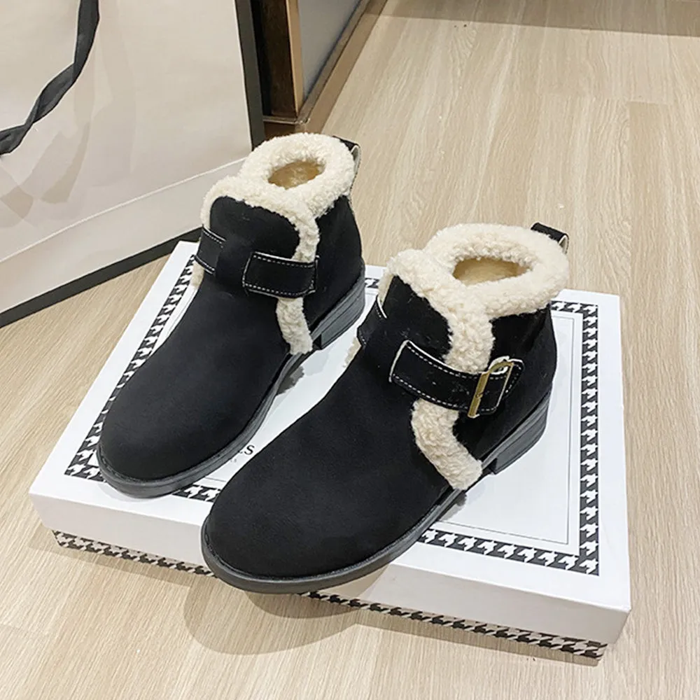 Retro Plus Velvet Winter Women's Anti-Slip Ankle Boots