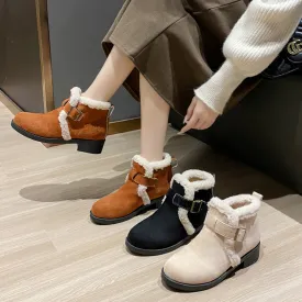 Retro Plus Velvet Winter Women's Anti-Slip Ankle Boots