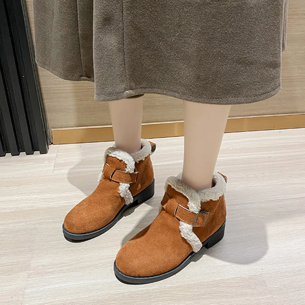 Retro Plus Velvet Winter Women's Anti-Slip Ankle Boots