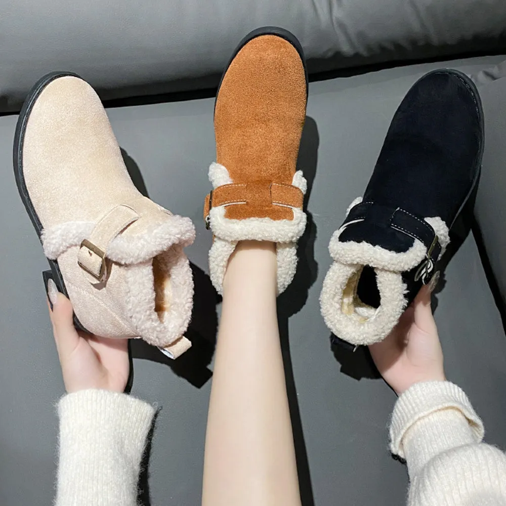Retro Plus Velvet Winter Women's Anti-Slip Ankle Boots