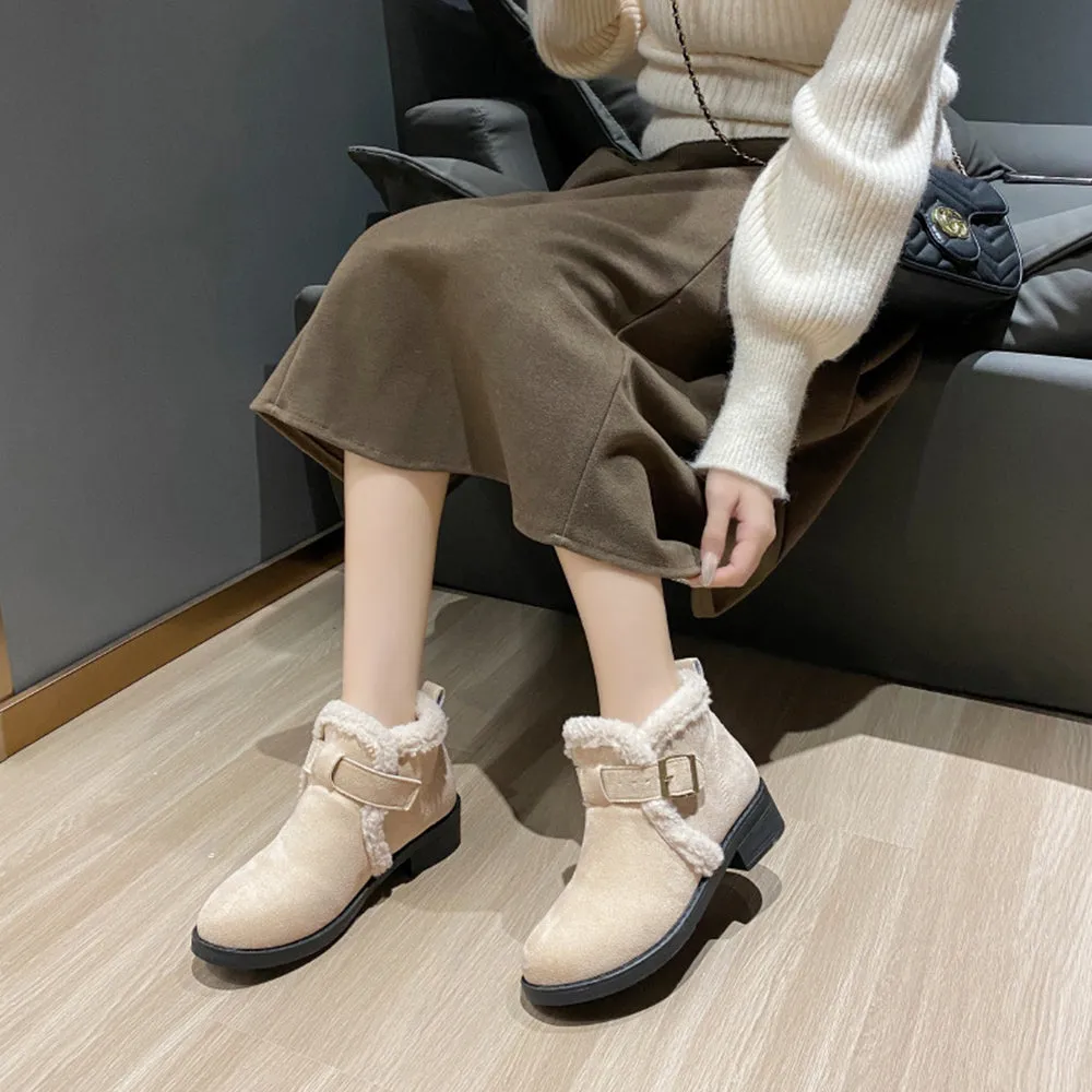 Retro Plus Velvet Winter Women's Anti-Slip Ankle Boots