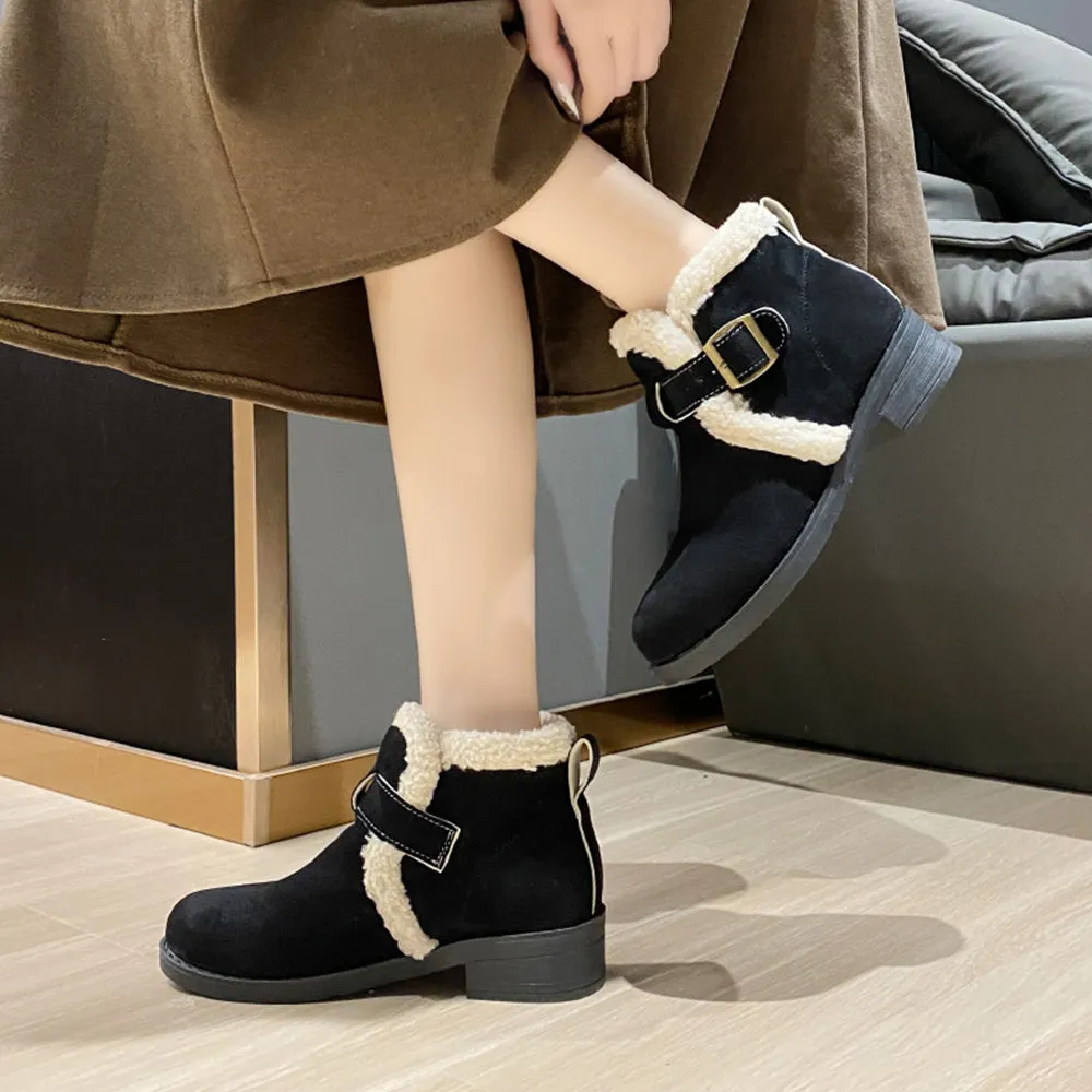 Retro Plus Velvet Winter Women's Anti-Slip Ankle Boots