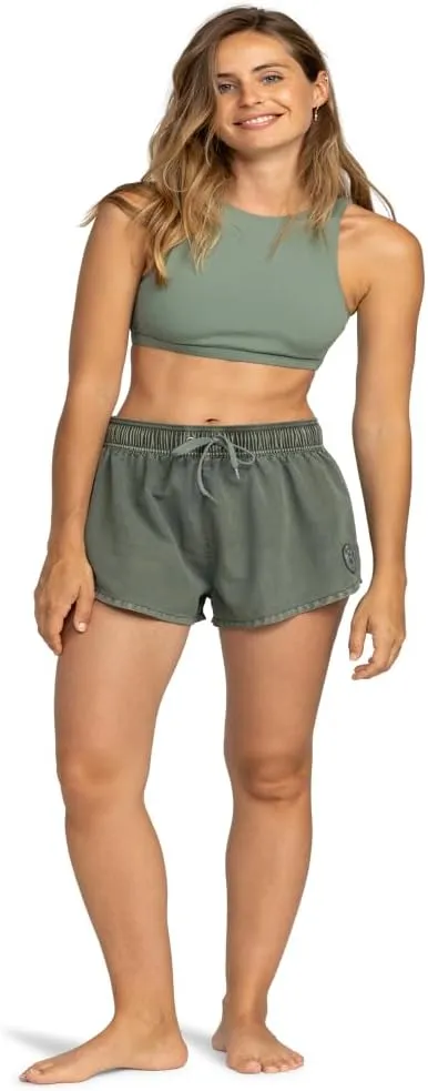 Roxy Women's Standard Beach Casual Loose Fitted, Elastic Waist Drawcord Swim Shorts, Quick-Dry