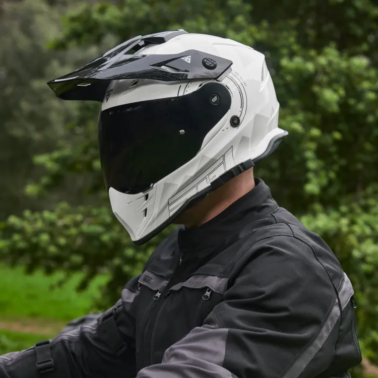 SGI DSV3 Territory White/Grey Motorcycle Helmet