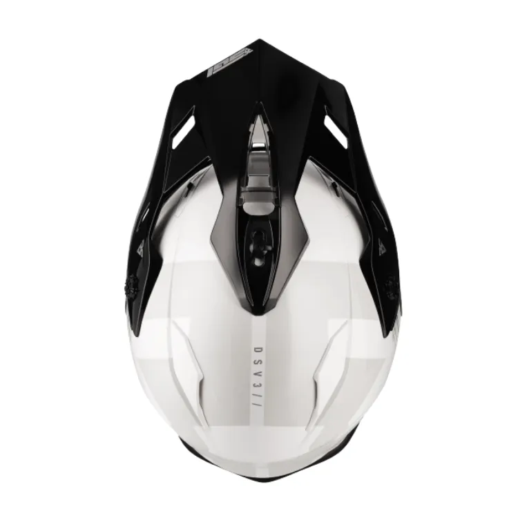 SGI DSV3 Territory White/Grey Motorcycle Helmet