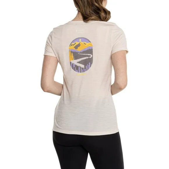 Smartwool | Active Ultralite Graphic Short Sleeve Tee | Women's | Almond Heather