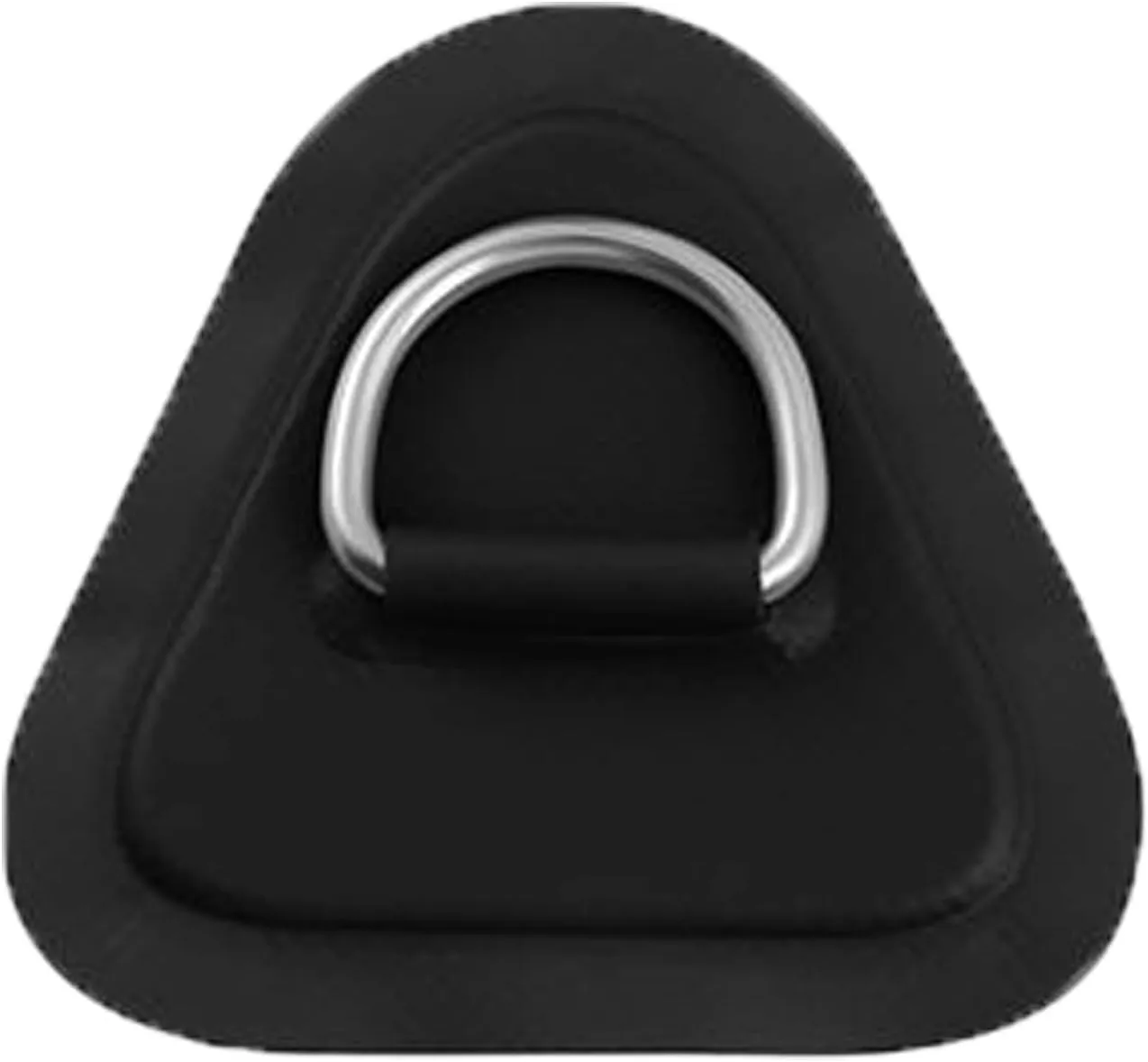 Stainless Steel D-Ring Pad PVC Triangle Patch with 8.2ft Bungee Cord and 6pcs Hooks for Inflatable Boat Sup Kayak Canoe Deck Surfboard Raft Stand Up Paddle Board (6pcs- Black)