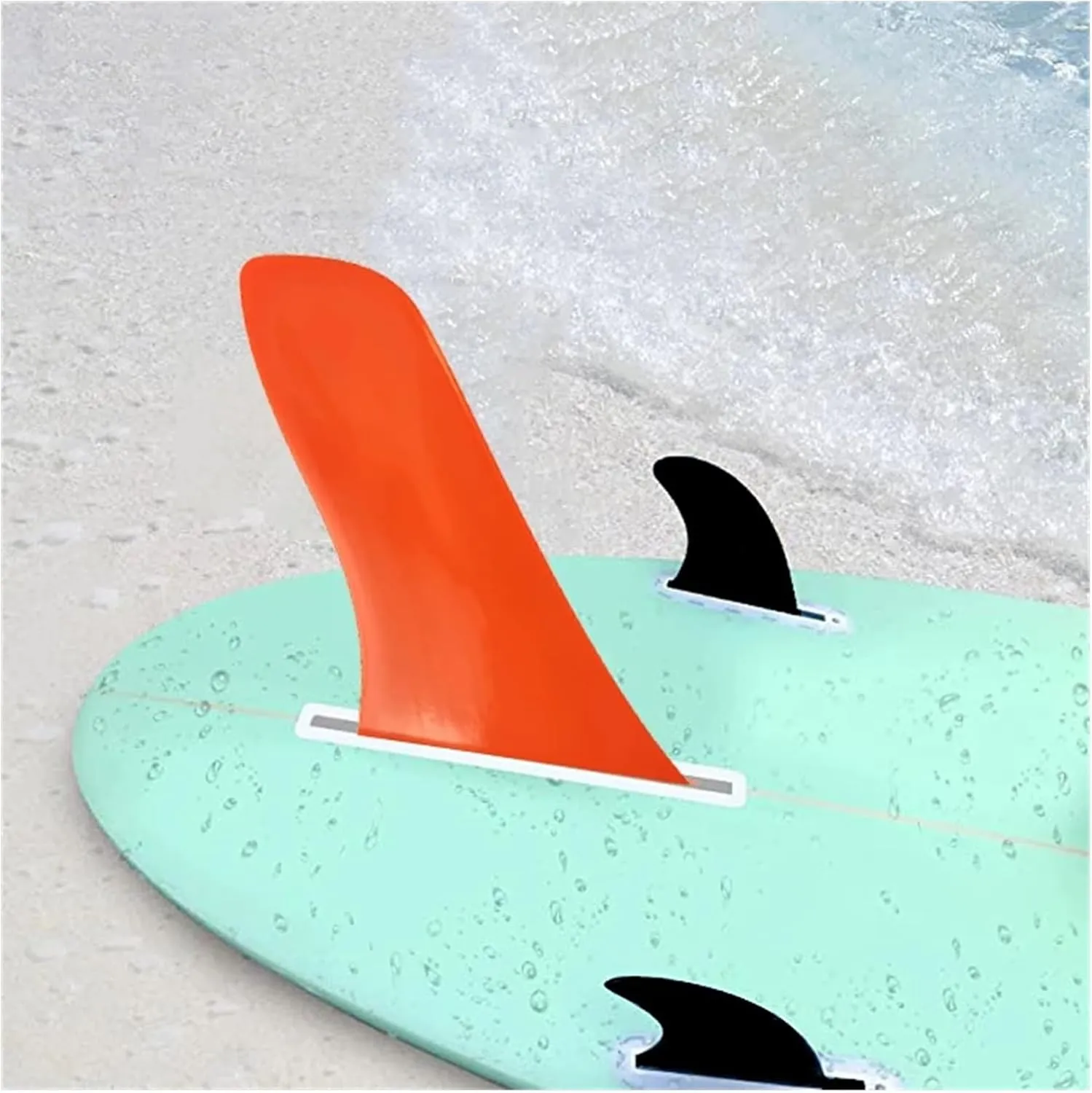 Surfboard Fins 9 Inch Surfboard Fins No Tool Needed Sup Fin Surf Fins Longboard Surfboard Paddleboard Accessories Surfing Accessories (Color : Metal and Acrylic)