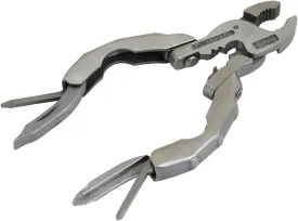 SWISS TECH ST50016 Polished Stainless Steel 9-in-1 Micro Pocket Multitool with Screwdrivers, Pliers (Single Pack)
