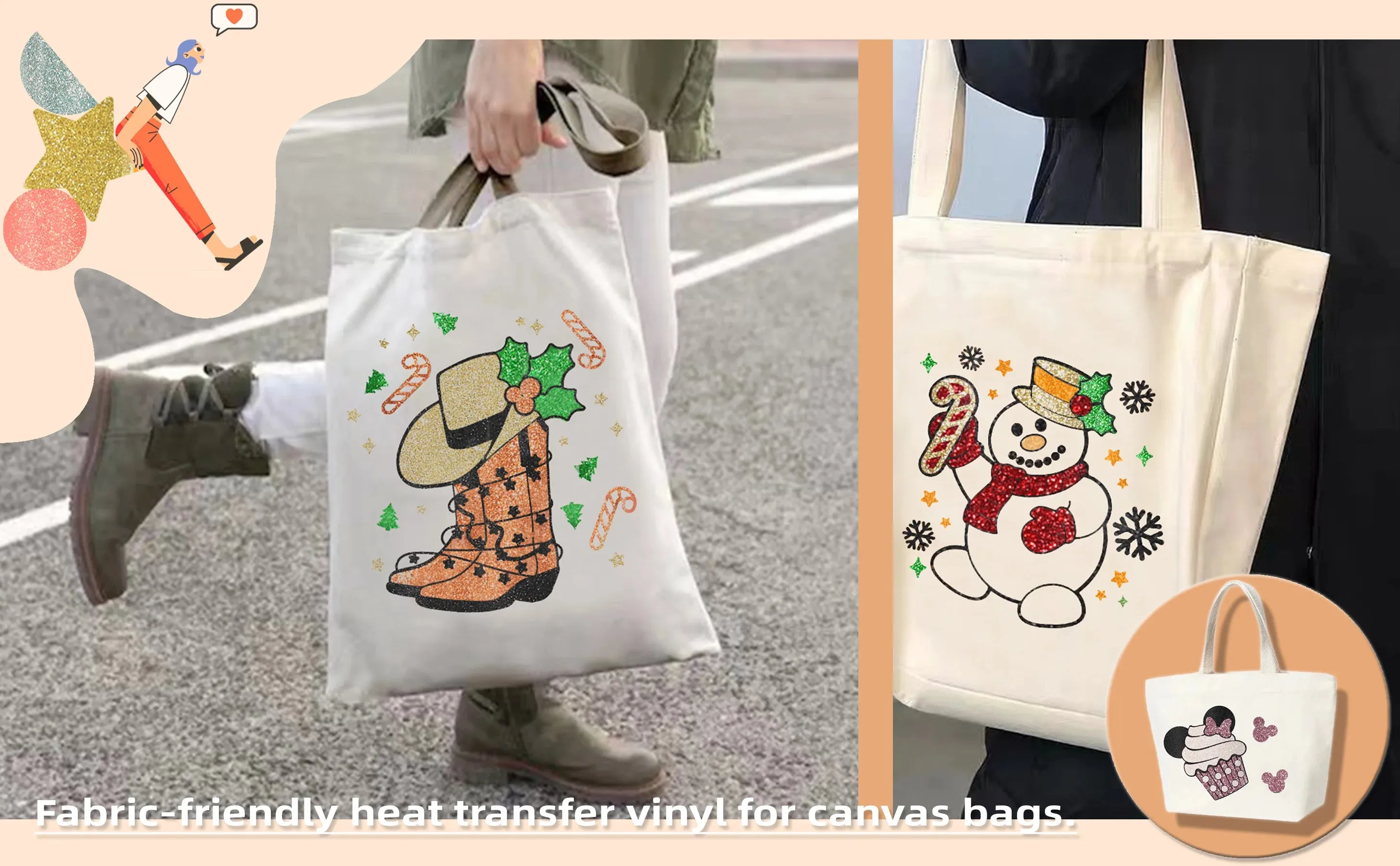 Teckwrap Glitter Heat Transfer Vinyl - Silver | Durable & Sparkling Designs for Tees, Hoodies, Hats, and More!