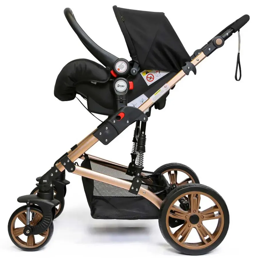 Teknum 3 in 1 Pram stroller   Infant Car Seat (Khaki)
