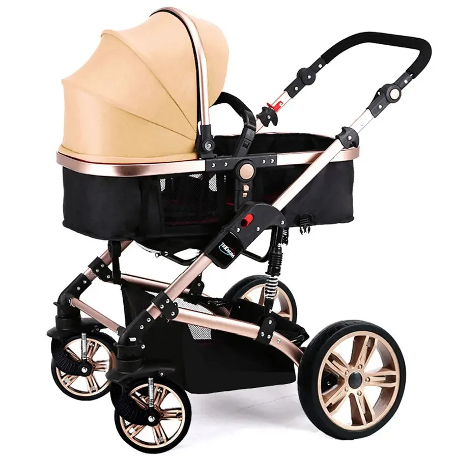 Teknum 3 in 1 Pram stroller   Infant Car Seat (Khaki)