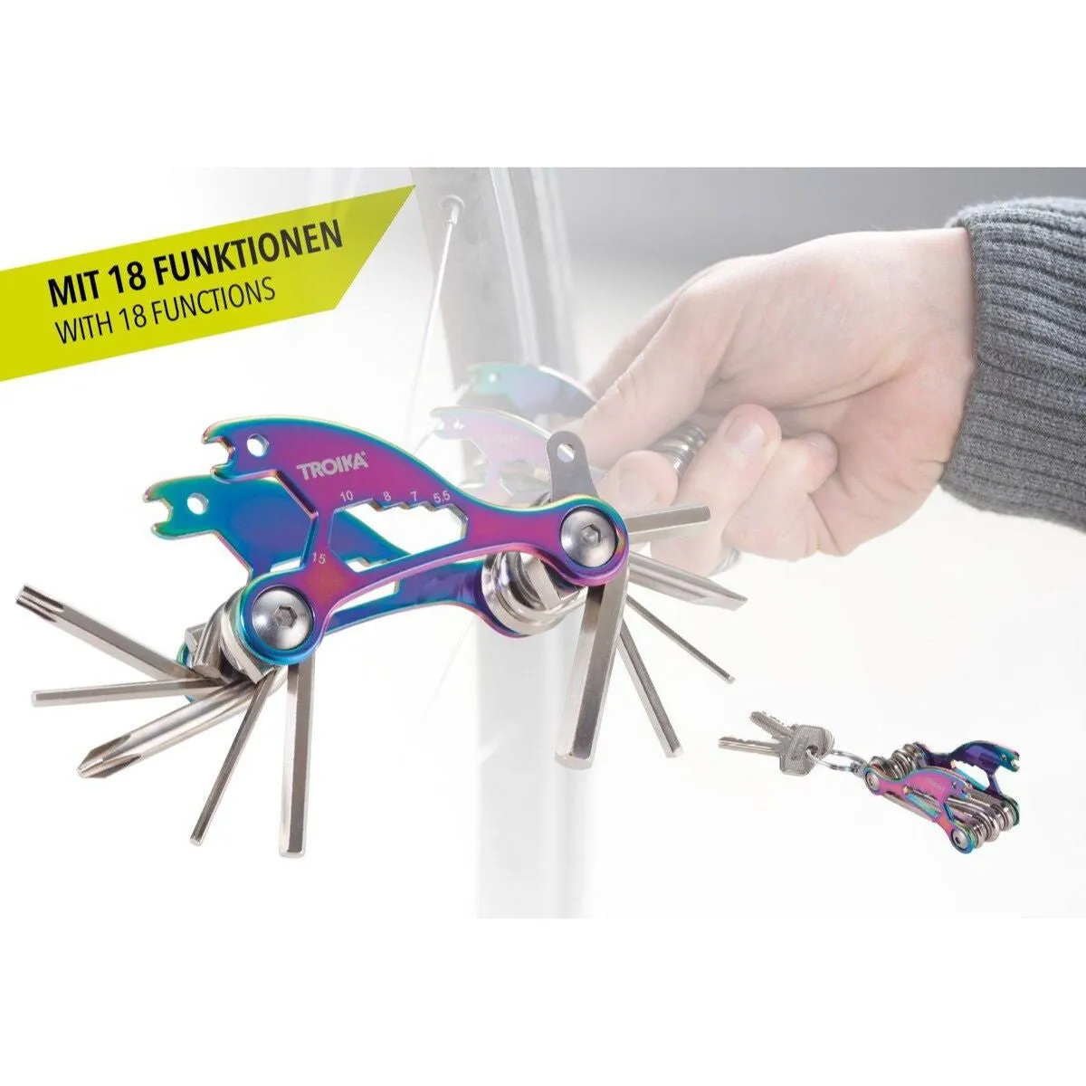 Troika Compact Bicycle Multi-Tool in Spectrum Finish