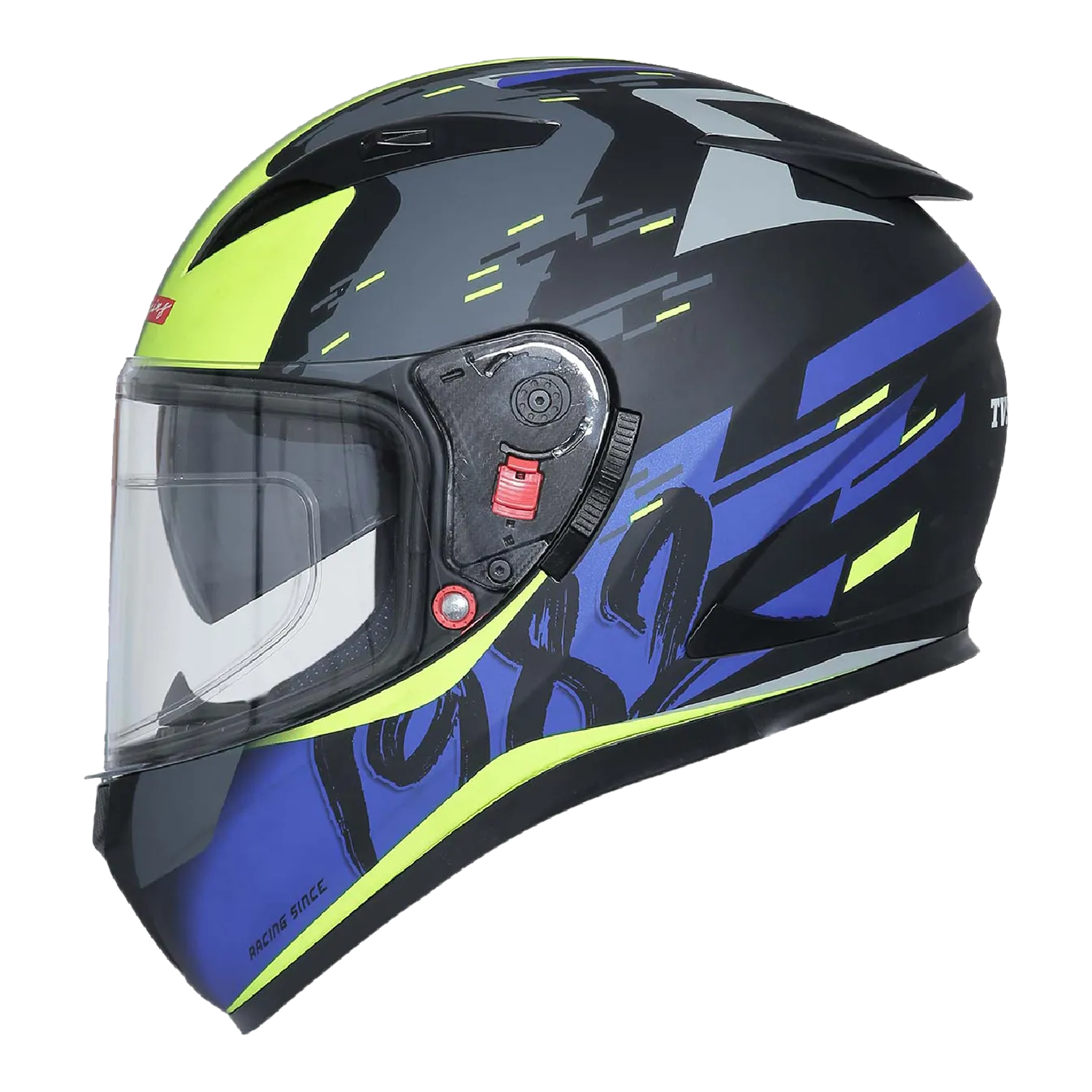 TVS Racing Dual Visor Helmet for Men – Anti-Fog Pin-Lock, Aerodynamic Design & DOT/ISI/ECE Certified – Premium Full Face Helmet For Men