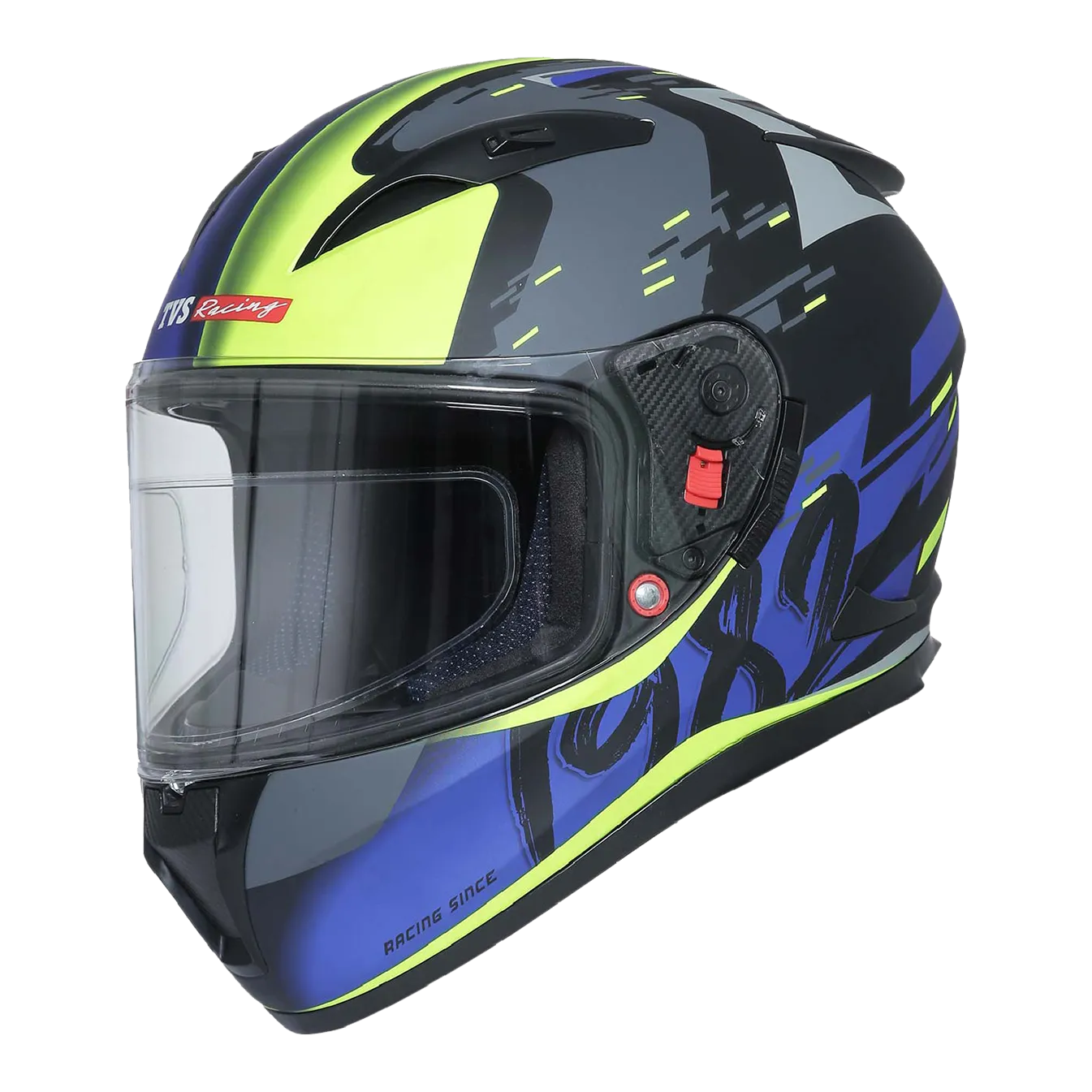 TVS Racing Helmet for Men – Anti-Fog Pin-Lock, Aerodynamic Design & DOT/ISI/ECE Certified – Premium Bike Helmet with Secure Fastening