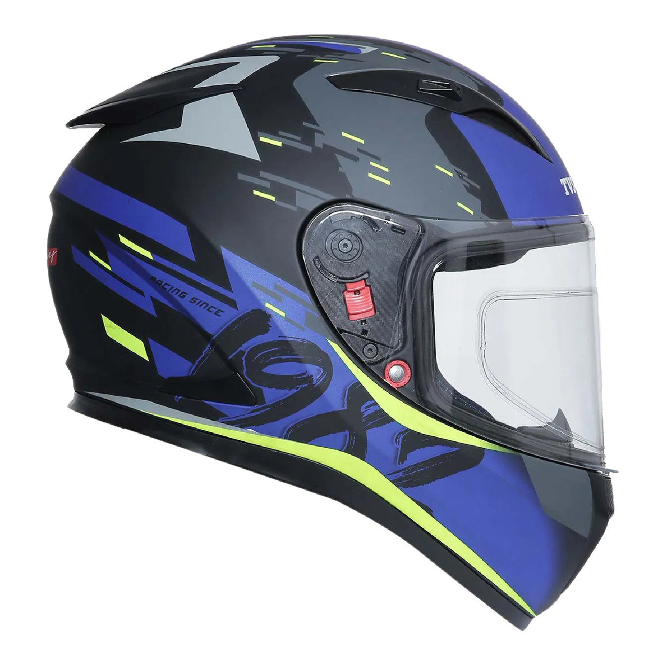 TVS Racing Helmet for Men – Anti-Fog Pin-Lock, Aerodynamic Design & DOT/ISI/ECE Certified – Premium Bike Helmet with Secure Fastening