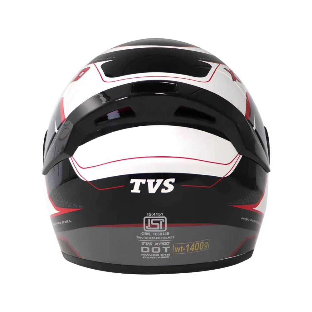 TVS XPOD Aerodynamic Helmet for Men- ISI & DOT Certified, Ultrawide Visor, Quick Release Strap – Premium Bike Helmet with Enhanced Air Circulation