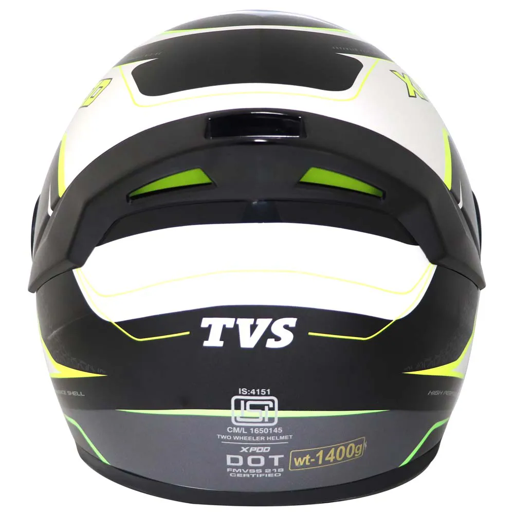 TVS XPOD Aerodynamic Helmet for Men- ISI & DOT Certified, Ultrawide Visor, Quick Release Strap – Premium Bike Helmet with Enhanced Air Circulation