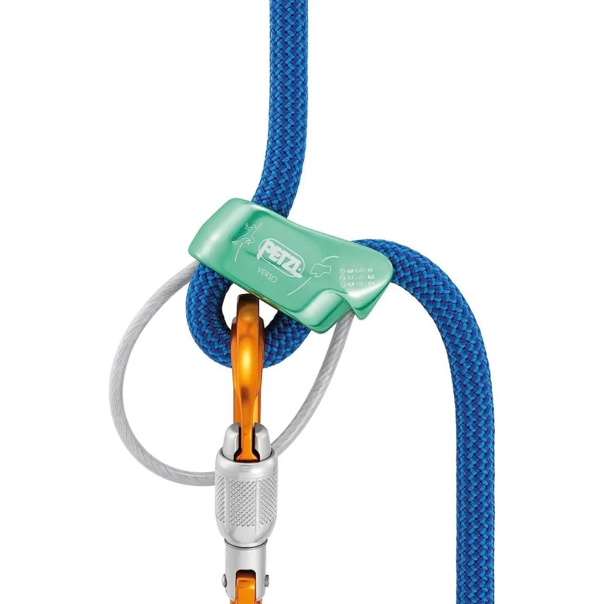 Verso - Compact, Lightweight Belay / Rappel Device - Green