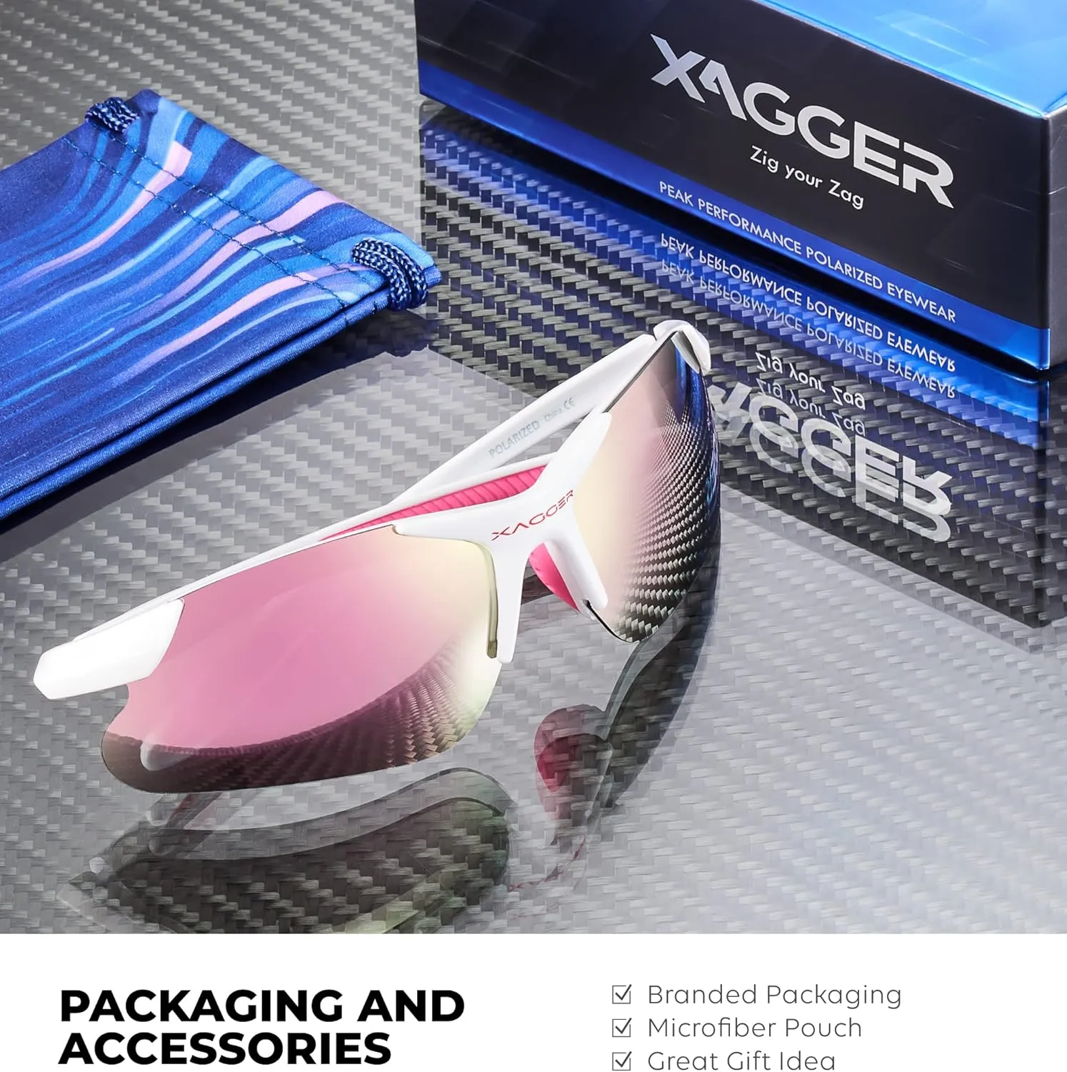 Xagger Kids Youth Polarized Sports Sunglasses for Boys Girls Baseball Softball Glasses TR90 Frame