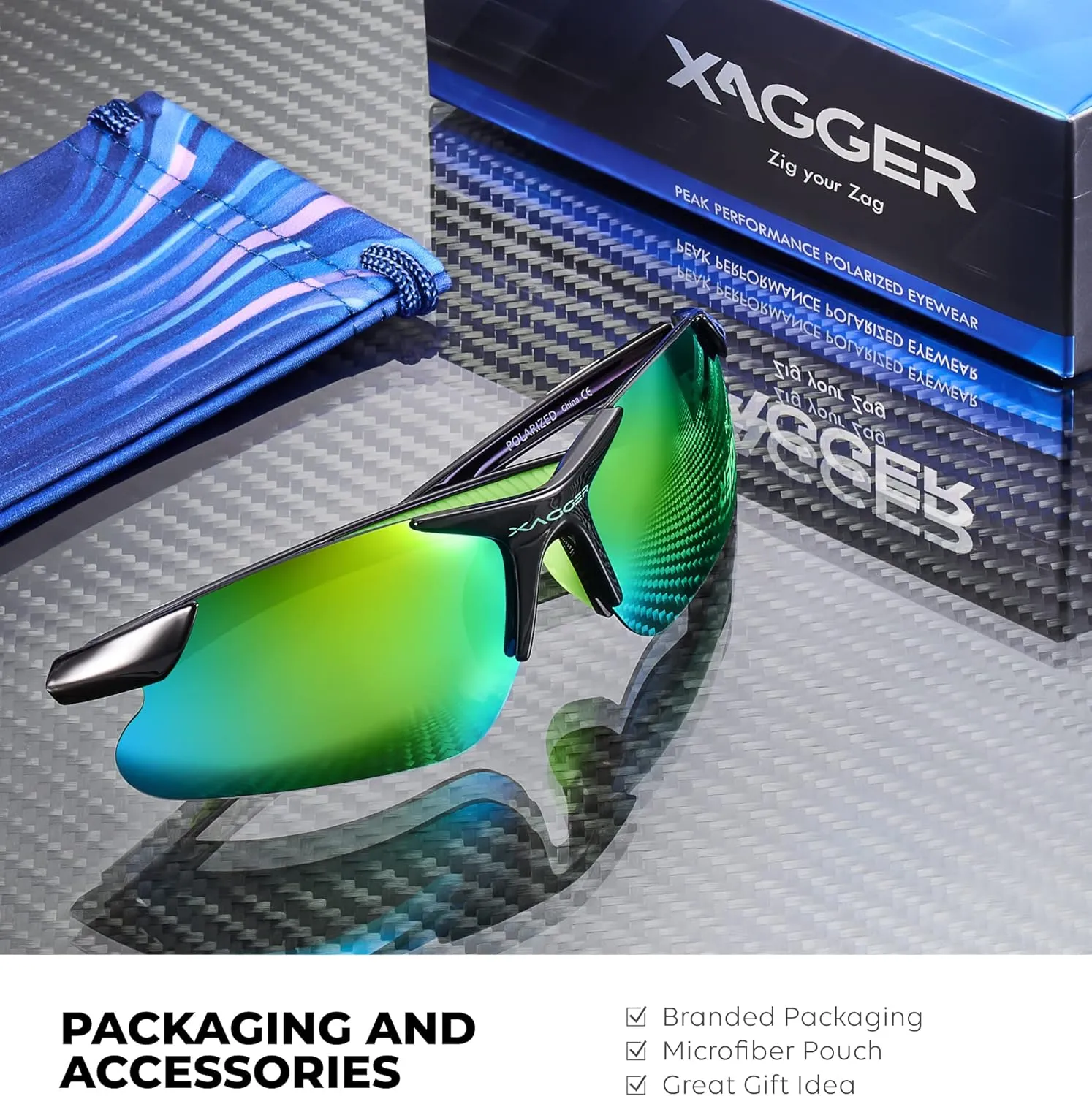 Xagger Kids Youth Polarized Sports Sunglasses for Boys Girls Baseball Softball Glasses TR90 Frame