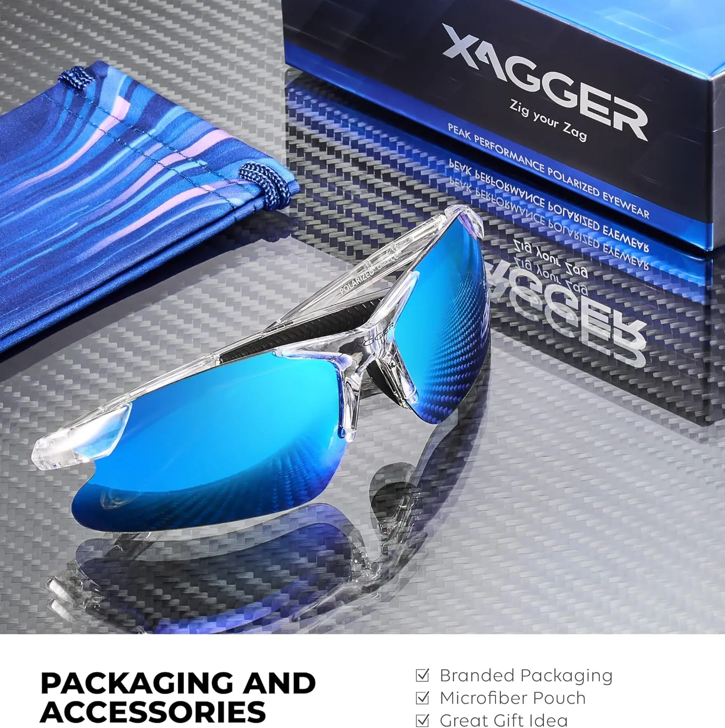 Xagger Kids Youth Polarized Sports Sunglasses for Boys Girls Baseball Softball Glasses TR90 Frame