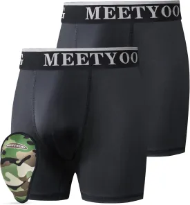 Youth Boys Athletic Compression Sliding Shorts with Soft Cup Pocket for Baseball Football Lacrosse Hockey