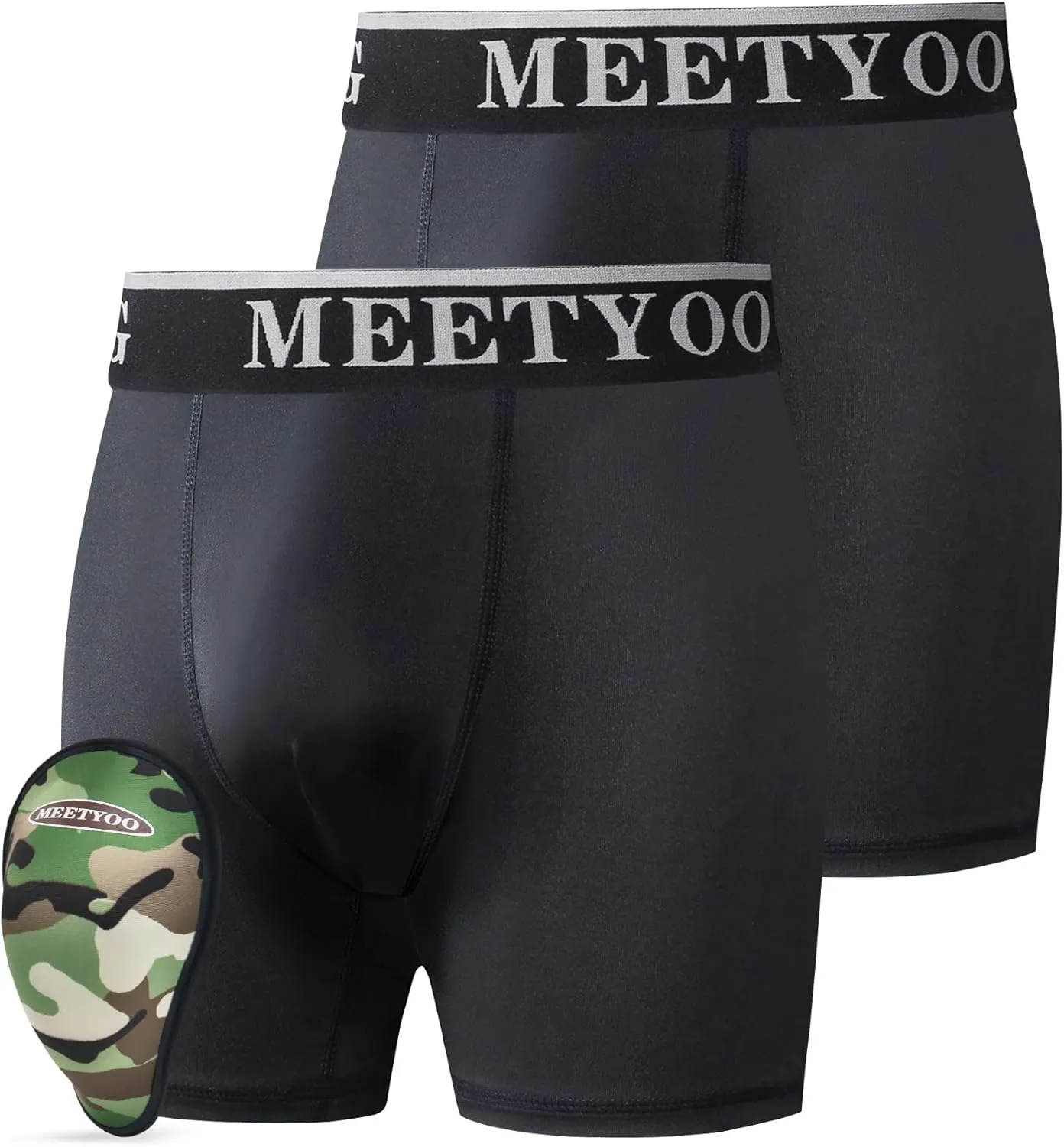 Youth Boys Athletic Compression Sliding Shorts with Soft Cup Pocket for Baseball Football Lacrosse Hockey